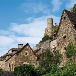 Maisons du village de Belcastel, Aveyron